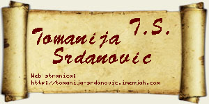Tomanija Srdanović vizit kartica
